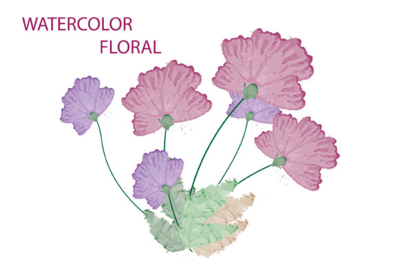 About Sweet Watercolor Flower Clipart and Illustrations