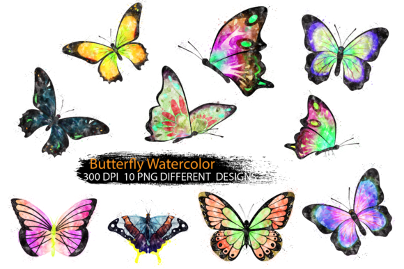 Butterfly Clipart Watercolor Illustrations