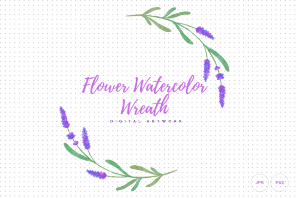 Flower Watercolor Wreath Clipart Flower and Illustrations