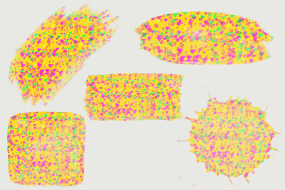 Neon Watercolor Splatter Overlays for Illustrations