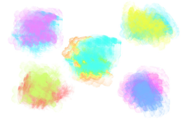 Sublimatoin Watercolor Brush Strokes: Organic Illustrations