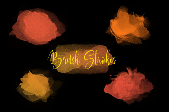 Watercolor Brush Strokes Vol- 1 Illustrations