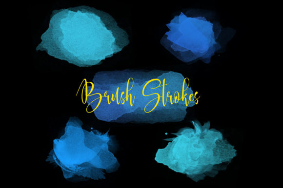Watercolor Brush Strokes Vol- 4 Illustrations