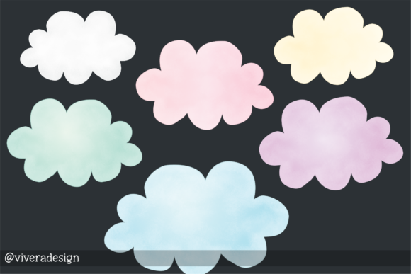 Watercolor Clouds Illustrations