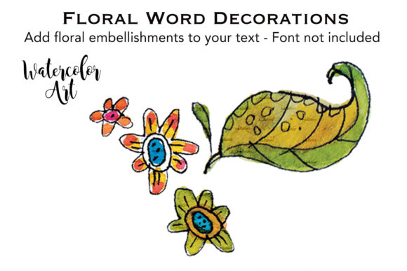 Watercolor Wildflower and Leaf Illustrations